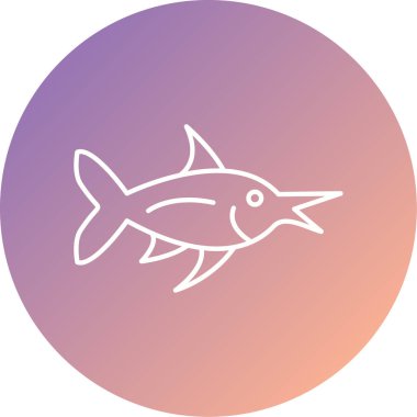 balık simgesi vektör illüstrasyonu