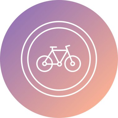 Benzersiz Bisiklet Vektör Satırı Simgesi