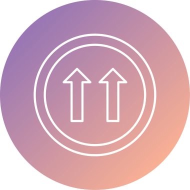 Benzersiz yol vektör çizgisi simgesi