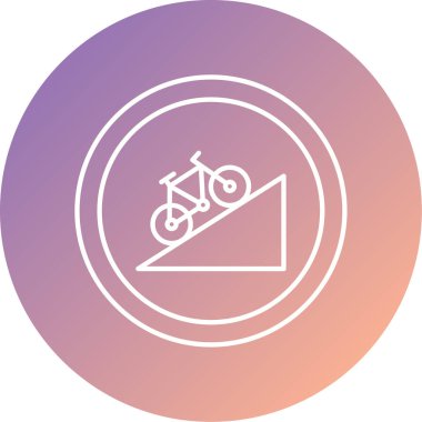 Bir bisiklet simgesinin vektör illüstrasyonu