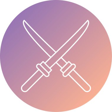 kılıç simgesi vektör illüstrasyonu