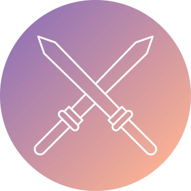 kılıç simgesi vektör illüstrasyonu