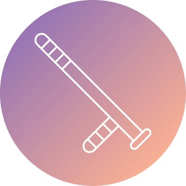 beysbol sopası simgesi, vektör illüstrasyonu