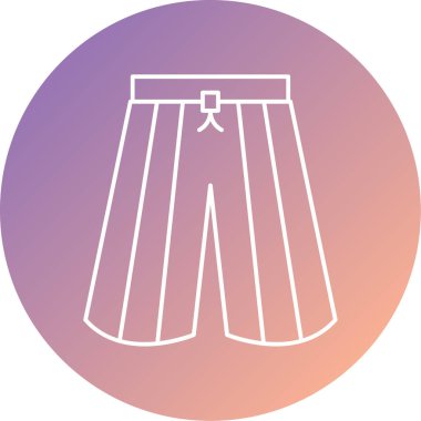 şort simgesi, vektör illüstrasyonu