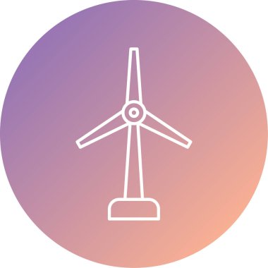 Yel değirmeni simgesinin vektör çizimi