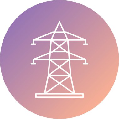 Güç istasyonu simgesinin vektör illüstrasyonu