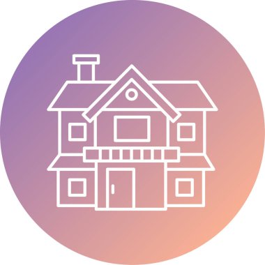 Modern yapı simgesinin vektör illüstrasyonu