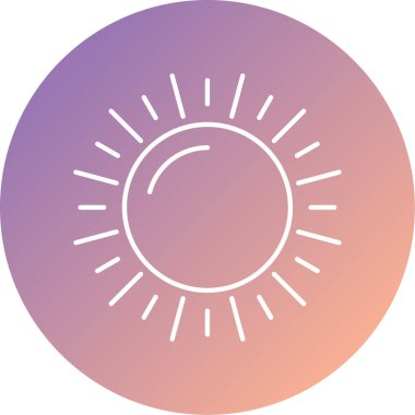 Güneş. Web simgesi basit illüstrasyon