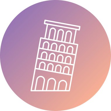 pisa. Web simgesi basit illüstrasyon