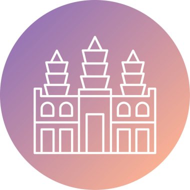 Ünlü mimari simgesinin vektör illüstrasyonu