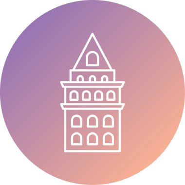 Ünlü mimari simgesinin vektör illüstrasyonu