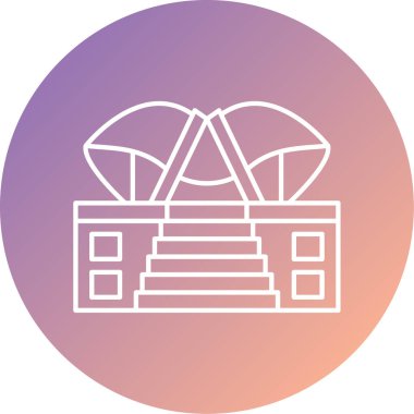 Ünlü mimari simgesinin vektör illüstrasyonu