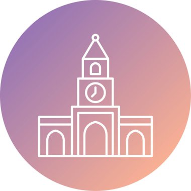 Ünlü mimari simgesinin vektör illüstrasyonu