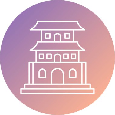 Ünlü mimari simgesinin vektör illüstrasyonu