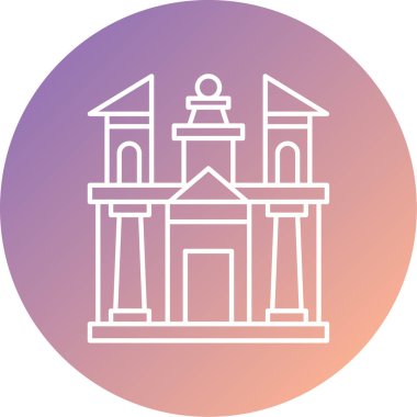 Ünlü mimari simgesinin vektör illüstrasyonu