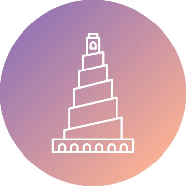 Ünlü mimari simgesinin vektör illüstrasyonu