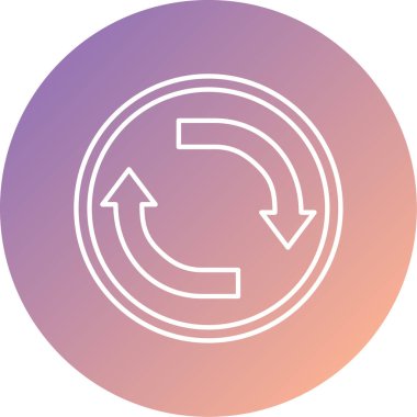 Benzersiz ok ikonu vektör illüstrasyonu