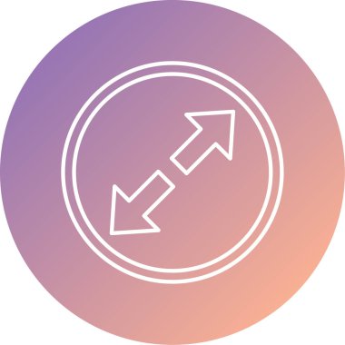 Benzersiz ok ikonu vektör illüstrasyonu