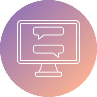 unique chat. simple illustration