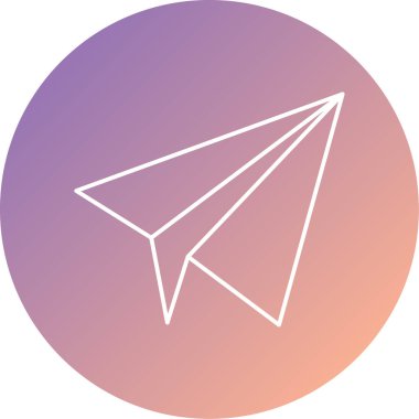 Kağıt düzlem simgesinin vektör çizimi