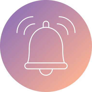 Çan simgesinin vektör illüstrasyonu