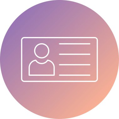 kimlik kartı simgesinin vektör illüstrasyonu