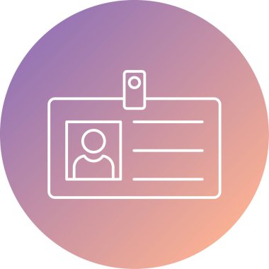 kimlik kartı vektör simgesi