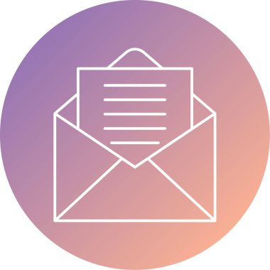 Posta simgesi soyut arkaplanda izole edildi