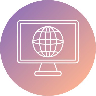 vektör lcd ekran simgesi