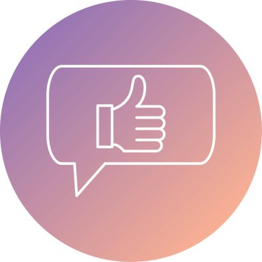 Bir sohbet simgesinin vektör illüstrasyonu