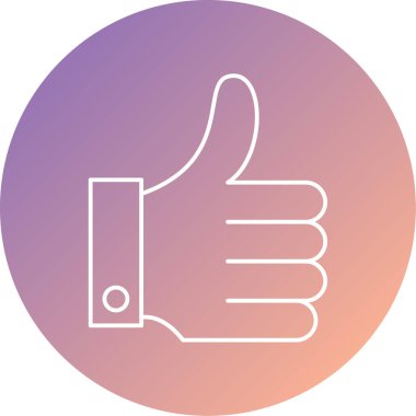 başparmak yukarı simgesi, vektör illüstrasyonu