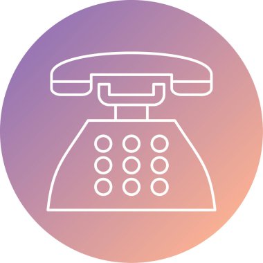 Telefonunuz var. Web simgesi basit illüstrasyon