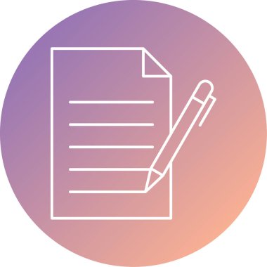 Belge. Web simgesi basit illüstrasyon