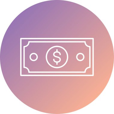 Dolar. Web simgesi basit tasarım