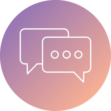 Sohbet simgesi vektör illüstrasyonu