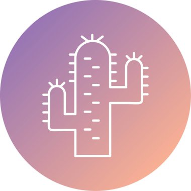 Kaktüs. Web simgesi basit illüstrasyon