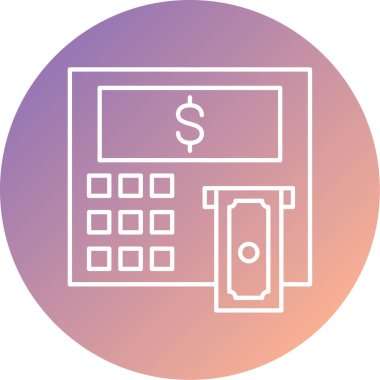 bankacılık ve finans hattı vektör simgesi.