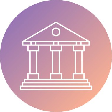 Banka simgesi, vektör illüstrasyonu