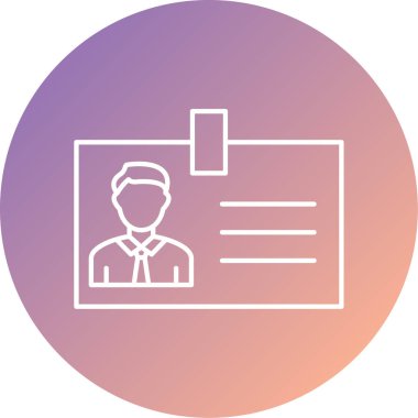 ID kart simgesi vektör illüstrasyonu