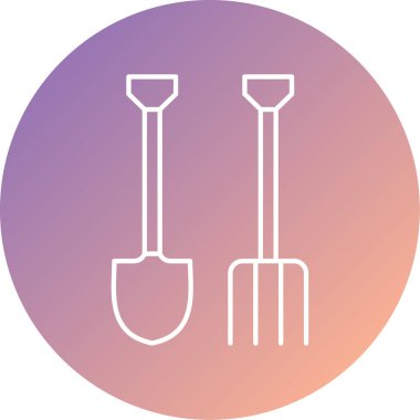 Modern bahçe araçlarının vektör illüstrasyonu simgesi