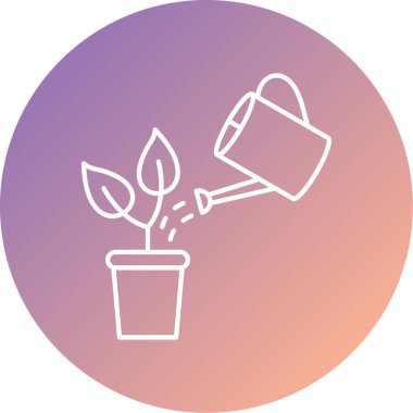 Bahçıvanlık. Web simgesi basit illüstrasyon