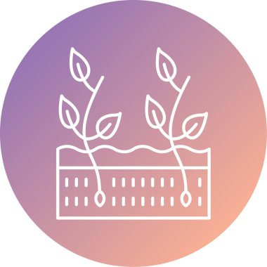 Eşsiz bitkiler ikon vektör illüstrasyonu