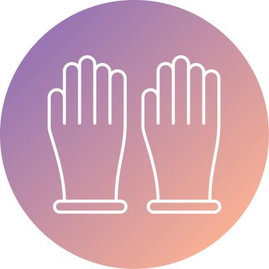 Eldiven. Web simgesi basit illüstrasyon