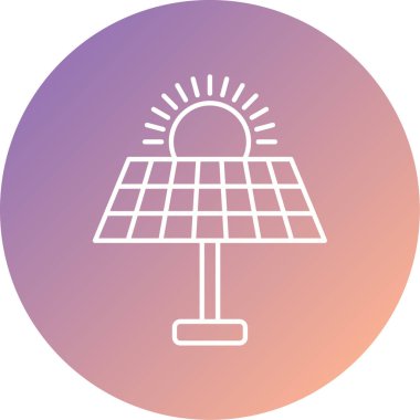 Güneş paneli simgesinin vektör illüstrasyonu