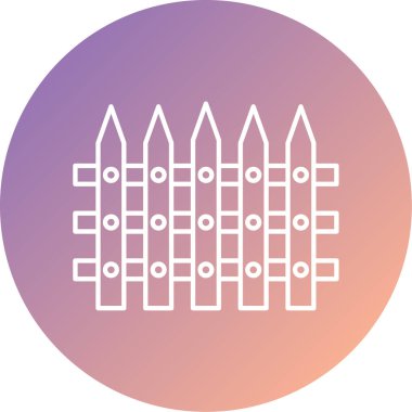 Bir çit simgesinin vektör illüstrasyonu