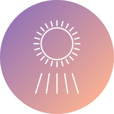 Güneş. Web simgesi basit illüstrasyon