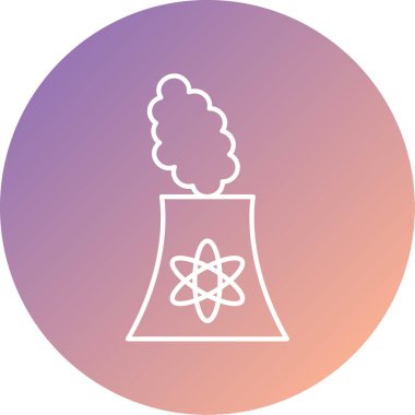 Nükleer ve kimyasal sembolün vektör çizimi