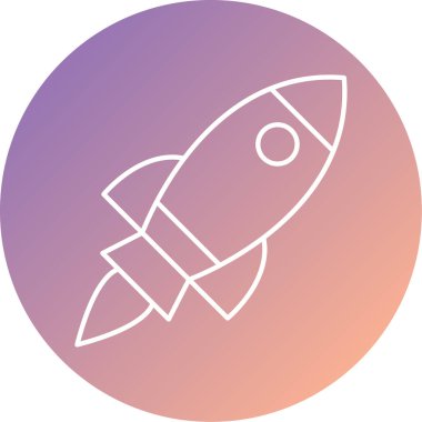 roket ikonu vektör illüstrasyonu