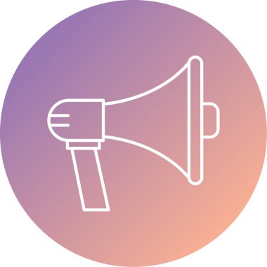 Duyuru satırı vektör simgesi