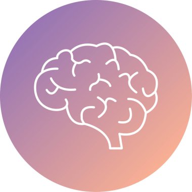 Beyin. Web simgesi basit tasarım